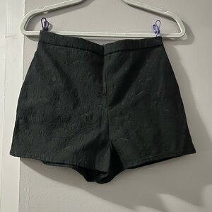 Lucca Couture Black High Waist Shorts